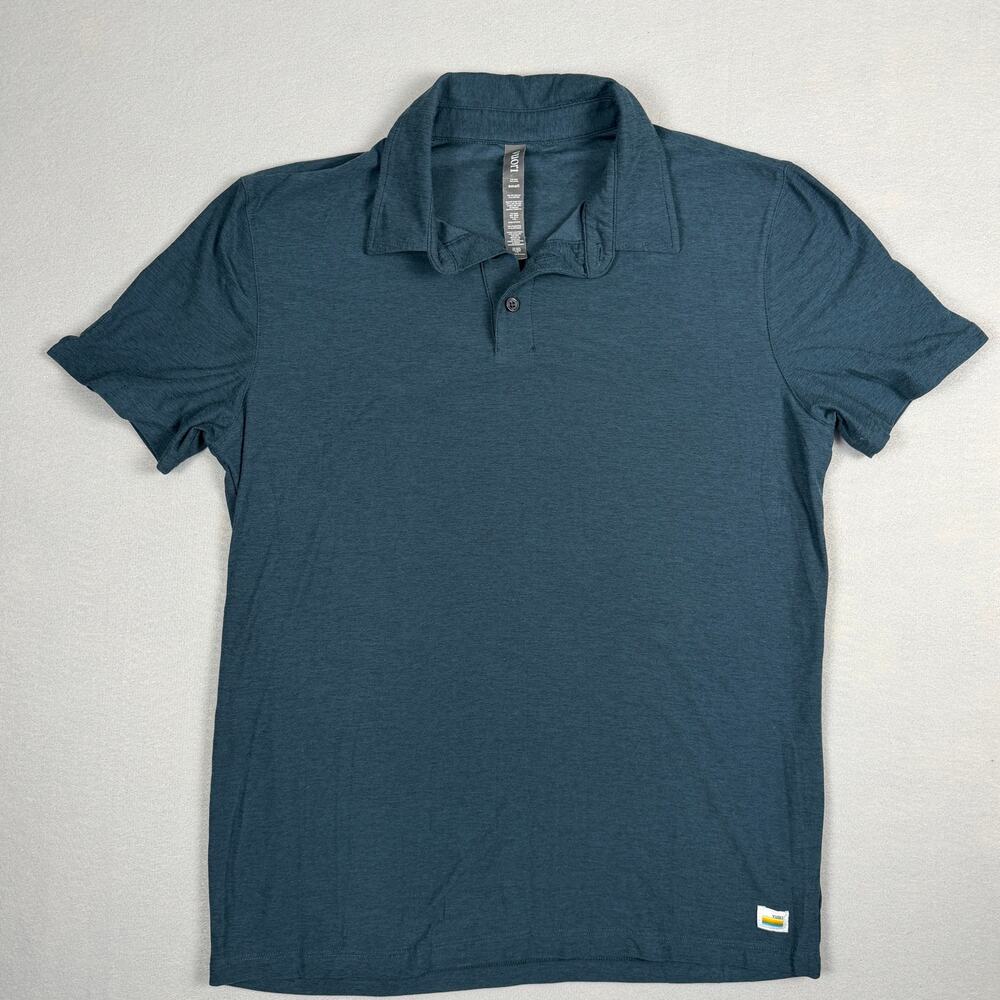 Vuori Strato Tech Polo Ink Heather Performance Shirt Men’s Small golf office